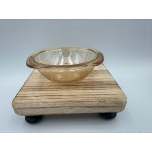 1930s Macbeth-Evans Thistle Bowl |Topaz Depression Glass | Berry Sauce Dish